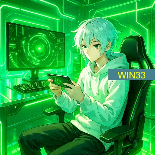Imagem promocional da WIN33 mostrando a plataforma e suas vantagens