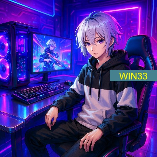 Imagem promocional da WIN33 mostrando a plataforma e suas vantagens