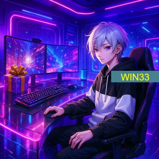Imagem promocional da WIN33 mostrando a plataforma e suas vantagens