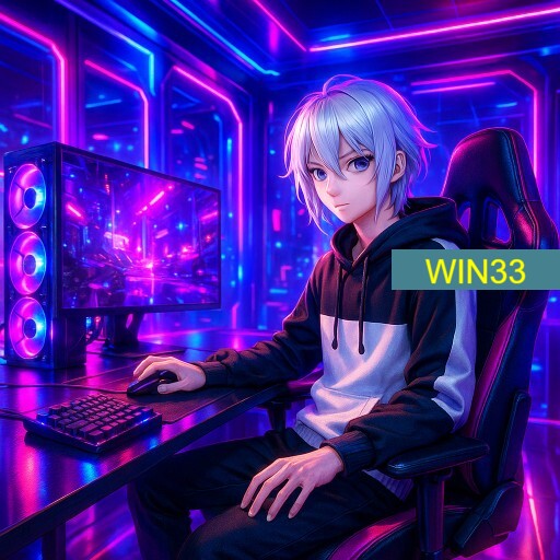 Imagem promocional da WIN33 mostrando a plataforma e suas vantagens