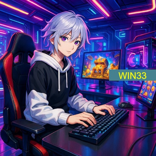 Imagem promocional da WIN33 mostrando a plataforma e suas vantagens