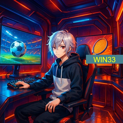Imagem promocional da WIN33 mostrando a plataforma e suas vantagens