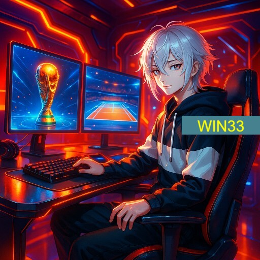 Imagem promocional da WIN33 mostrando a plataforma e suas vantagens