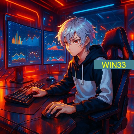 Imagem promocional da WIN33 mostrando a plataforma e suas vantagens