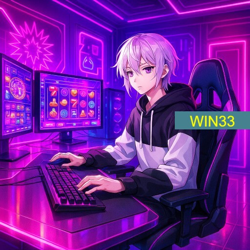 Imagem promocional da WIN33 mostrando a plataforma e suas vantagens
