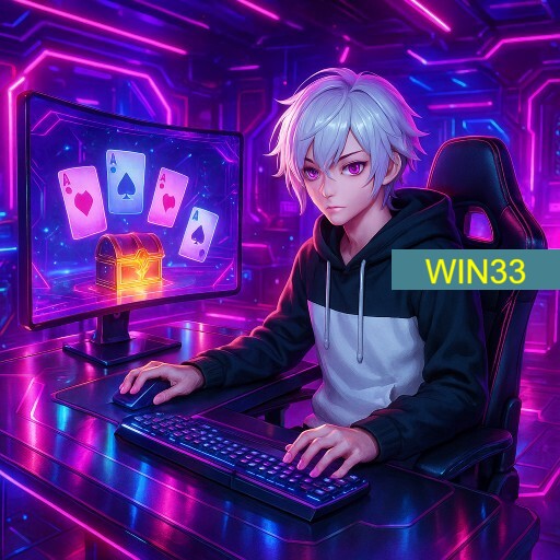 Imagem promocional da WIN33 mostrando a plataforma e suas vantagens