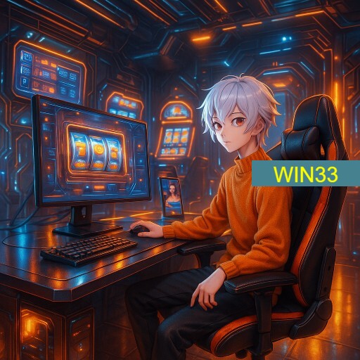 Imagem promocional da WIN33 mostrando a plataforma e suas vantagens