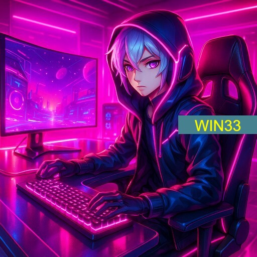 Imagem promocional da WIN33 mostrando a plataforma e suas vantagens