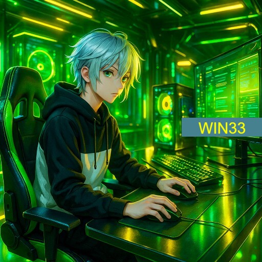 Imagem promocional da WIN33 mostrando a plataforma e suas vantagens
