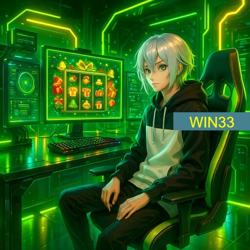 Imagem promocional da WIN33 mostrando a plataforma e suas vantagens